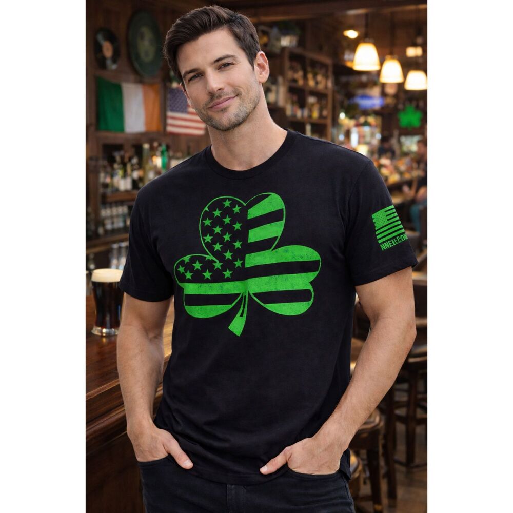 Nine Line Apparel Luck of the Irish Shamrock Graphic T-Shirt Men’s Size L #2